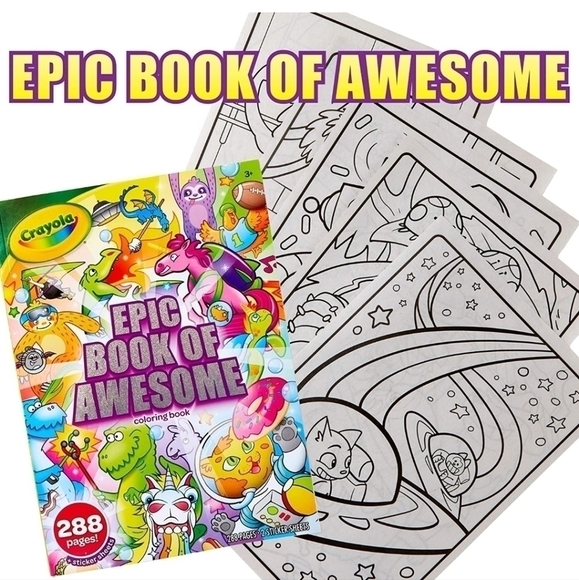 CRAYOLA Epic Book of Awesome, All-in-1 Coloring Set! - Picture 7 of 7